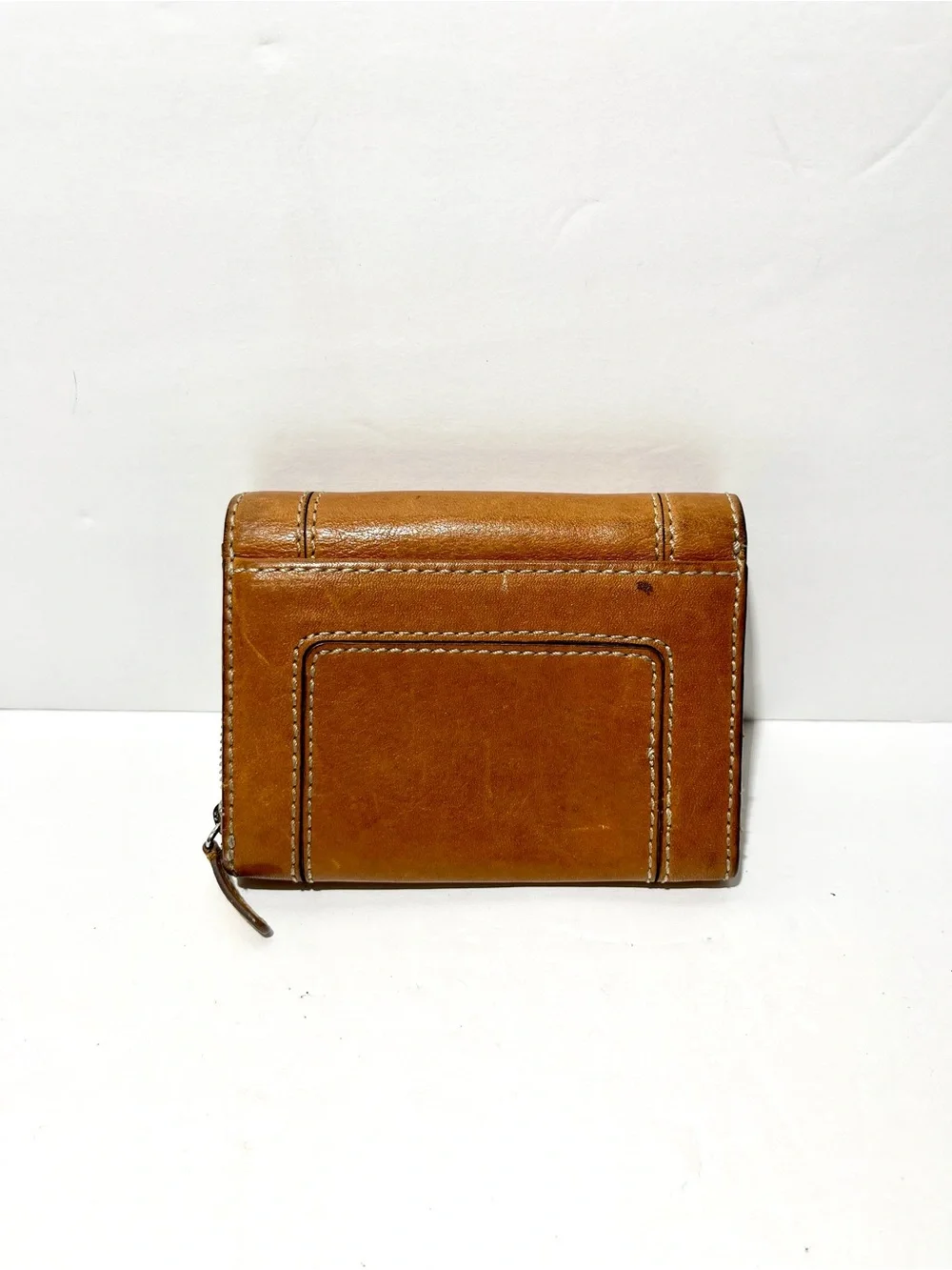 😍 Michael Kors Cognac Leather Compact Wallet
